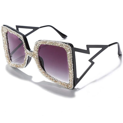 Oversized Rhinestone Sunglasses