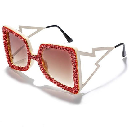 Oversized Rhinestone Sunglasses