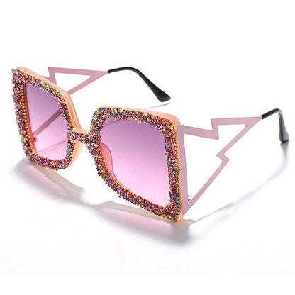 Oversized Rhinestone Sunglasses