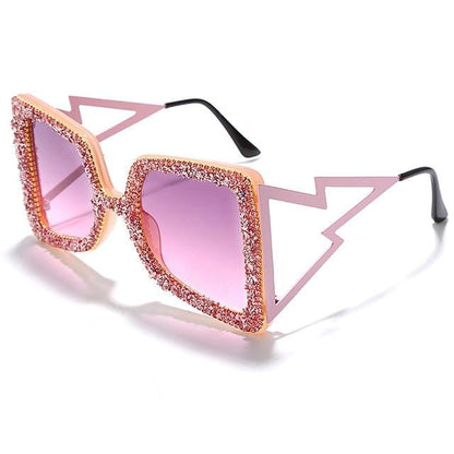 Oversized Rhinestone Sunglasses