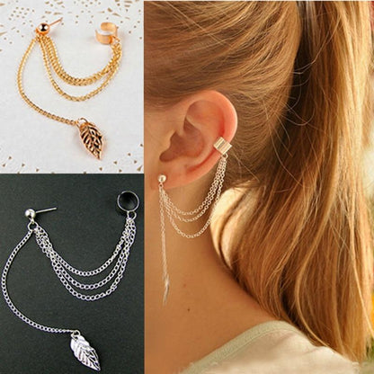 1pcs Leaf Tassel Ear Clip