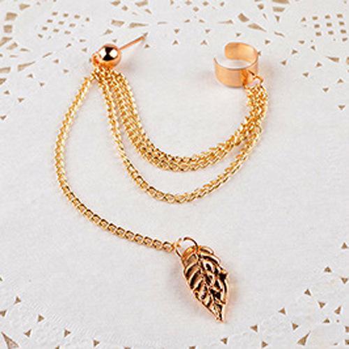 1pcs Leaf Tassel Ear Clip