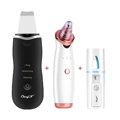 Ultrasonic Skin Scrubber + Pore  Exfoliator + Nano Sprayer