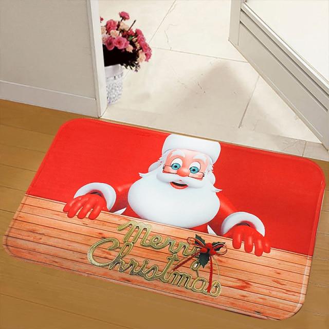Merry Christmas Mat Flannel Outdoor Carpet Christmas Decorations For Home Xmas Santa Ornament Navidad 2020 Noel New Year Gifts