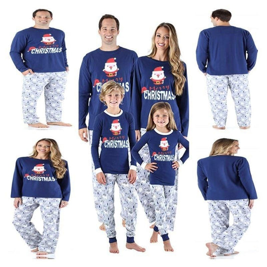 Blue Christmas Matching Family Pajamas