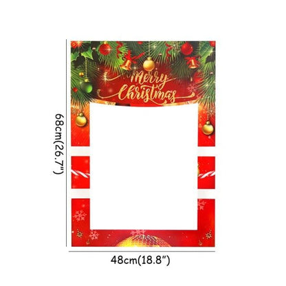 Family Christmas Picture Frame Prop Merry Christmas Selfie Photo Booth Photo Shoot Props Frame Xmas Photobooth New Year gift