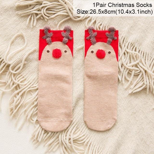 Cartoon Christmas Socks Ornaments Merry Christmas Decorations For Home Christmas Gifts Xmas Noel Navidad Happy New Year Supplies