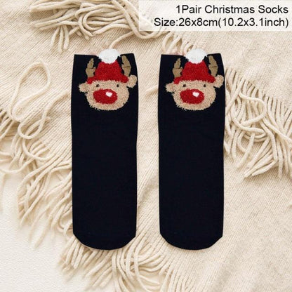 Cartoon Christmas Socks Ornaments Merry Christmas Decorations For Home Christmas Gifts Xmas Noel Navidad Happy New Year Supplies