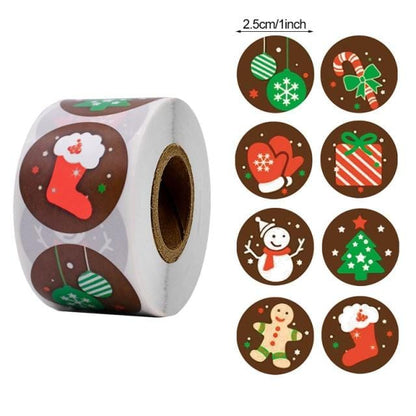 Merry Christmas Stickers (500pcs)