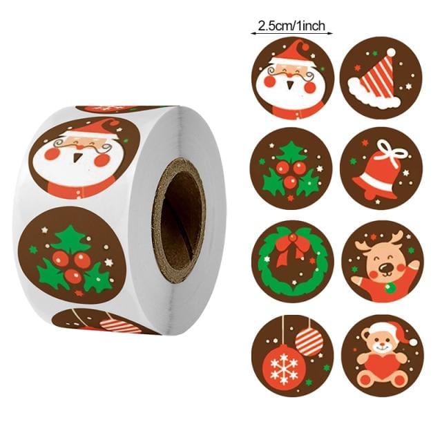 Merry Christmas Stickers (500pcs)