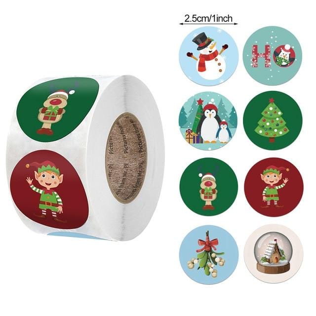 Merry Christmas Stickers (500pcs)