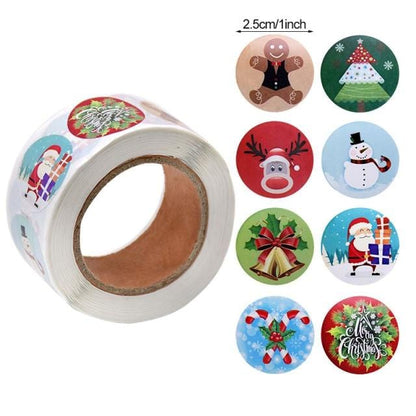 Merry Christmas Stickers (500pcs)