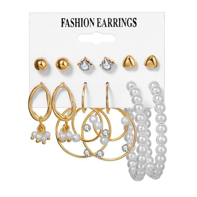 Women's Geometric Earrings Set