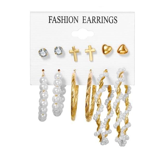 Women's Geometric Earrings Set