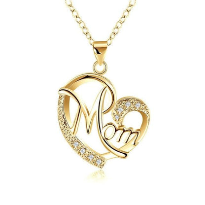 MOM Heart Pendant Necklace Mother Day