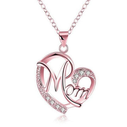 MOM Heart Pendant Necklace Mother Day