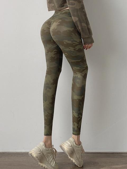 Camouflage Scrunch Yoga Pants