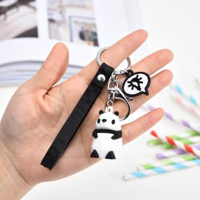 Fashion Punk French Bulldog Keychain PU Leather Dog Keychains for Women Bag Pendant Jewelry Trinket Men's Car Key Ring Key Chain