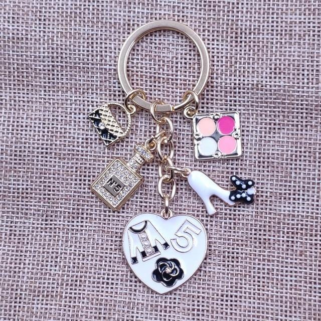 Enamel KC Gold Plated Keychain Casual Lovely Ethnic Handmade  Key Ring Women Girl Female Sexy Lady Jewelry Mother Gift BZ029-46