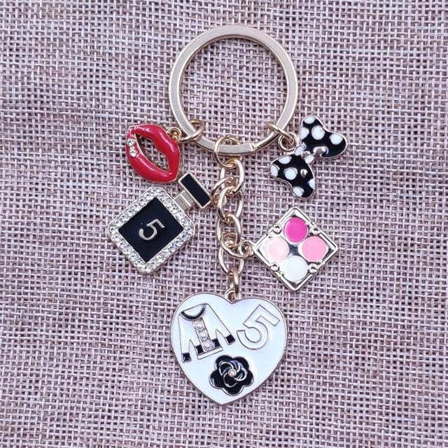 Enamel KC Gold Plated Keychain Casual Lovely Ethnic Handmade  Key Ring Women Girl Female Sexy Lady Jewelry Mother Gift BZ029-46