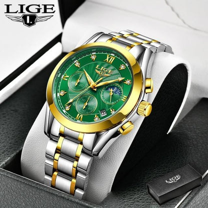 LIGE 2021 New Gold Watch Women Watches Ladies Creative Steel Women's Bracelet Watches Female Waterproof Clock Relogio Feminino