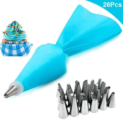 26 Pcs Set Silicone Pastry Bag