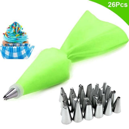 26 Pcs Set Silicone Pastry Bag