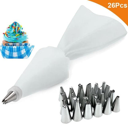 26 Pcs Set Silicone Pastry Bag