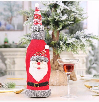 Christmas Wine Bottle Cover christmas decorations for home 2020 Natal Noel Christmas Table Decor Xmas Gift Happy New Year 2021