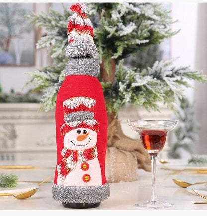 Christmas Wine Bottle Cover christmas decorations for home 2020 Natal Noel Christmas Table Decor Xmas Gift Happy New Year 2021