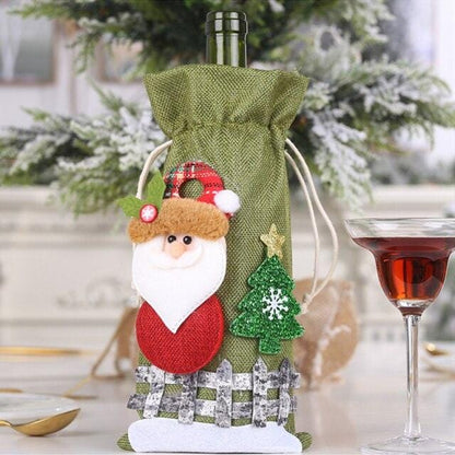 Christmas Wine Bottle Cover christmas decorations for home 2020 Natal Noel Christmas Table Decor Xmas Gift Happy New Year 2021