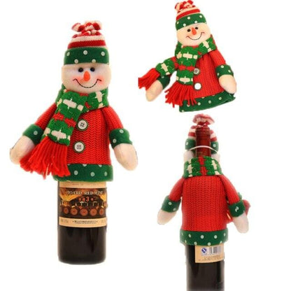 Christmas Wine Bottle Cover christmas decorations for home 2020 Natal Noel Christmas Table Decor Xmas Gift Happy New Year 2021