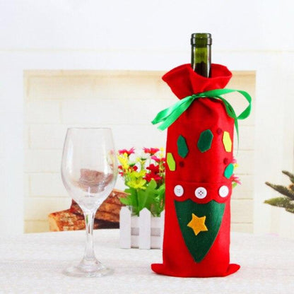 Christmas Wine Bottle Cover christmas decorations for home 2020 Natal Noel Christmas Table Decor Xmas Gift Happy New Year 2021