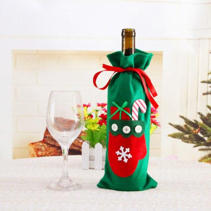 Christmas Wine Bottle Cover christmas decorations for home 2020 Natal Noel Christmas Table Decor Xmas Gift Happy New Year 2021