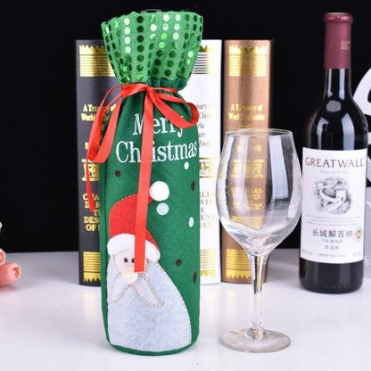 Christmas Wine Bottle Cover christmas decorations for home 2020 Natal Noel Christmas Table Decor Xmas Gift Happy New Year 2021