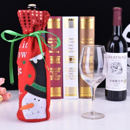 Christmas Wine Bottle Cover christmas decorations for home 2020 Natal Noel Christmas Table Decor Xmas Gift Happy New Year 2021