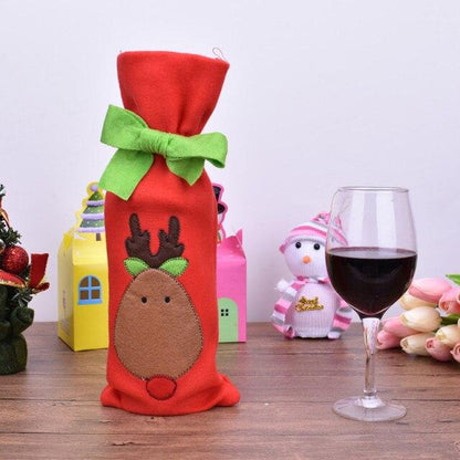 Christmas Wine Bottle Cover christmas decorations for home 2020 Natal Noel Christmas Table Decor Xmas Gift Happy New Year 2021