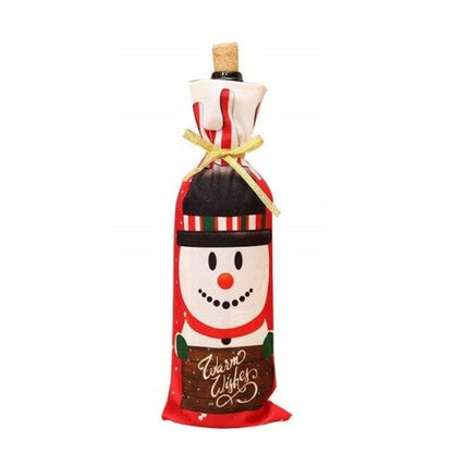 Christmas Wine Bottle Cover christmas decorations for home 2020 Natal Noel Christmas Table Decor Xmas Gift Happy New Year 2021