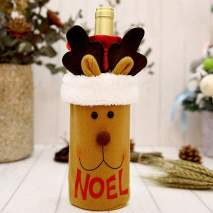 Christmas Wine Bottle Cover christmas decorations for home 2020 Natal Noel Christmas Table Decor Xmas Gift Happy New Year 2021