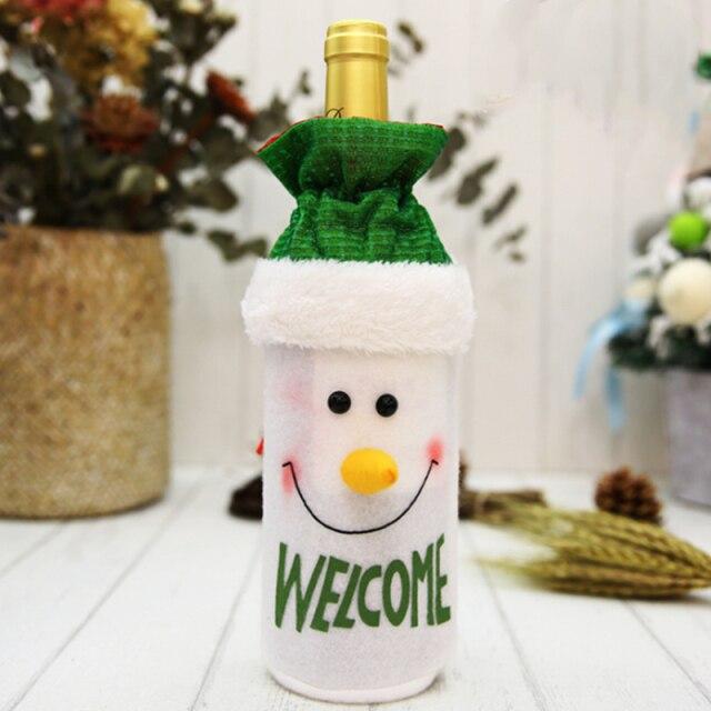 Christmas Wine Bottle Cover christmas decorations for home 2020 Natal Noel Christmas Table Decor Xmas Gift Happy New Year 2021