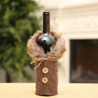 Christmas Wine Bottle Cover christmas decorations for home 2020 Natal Noel Christmas Table Decor Xmas Gift Happy New Year 2021