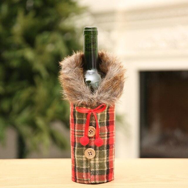 Christmas Wine Bottle Cover christmas decorations for home 2020 Natal Noel Christmas Table Decor Xmas Gift Happy New Year 2021