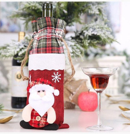 Christmas Wine Bottle Cover christmas decorations for home 2020 Natal Noel Christmas Table Decor Xmas Gift Happy New Year 2021