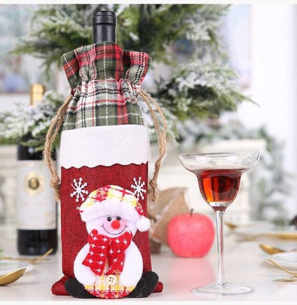 Christmas Wine Bottle Cover christmas decorations for home 2020 Natal Noel Christmas Table Decor Xmas Gift Happy New Year 2021