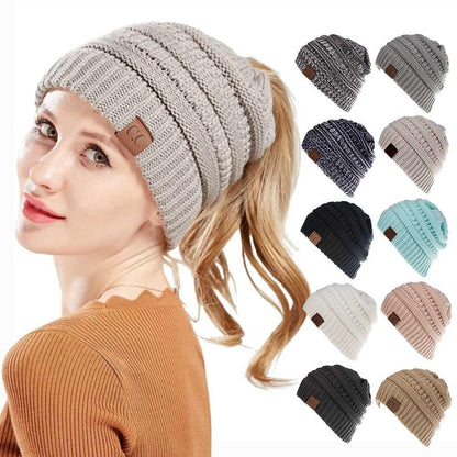 Keydrela High Ponytail Beanie Hat