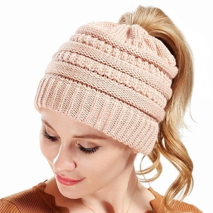 Keydrela High Ponytail Beanie Hat