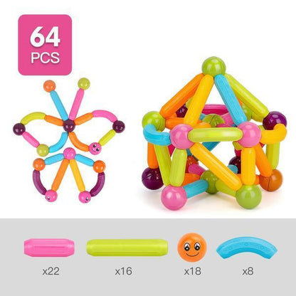 Peekatoy™ Magnetic Balls and Rods Set Educational Magnet Building Blocks