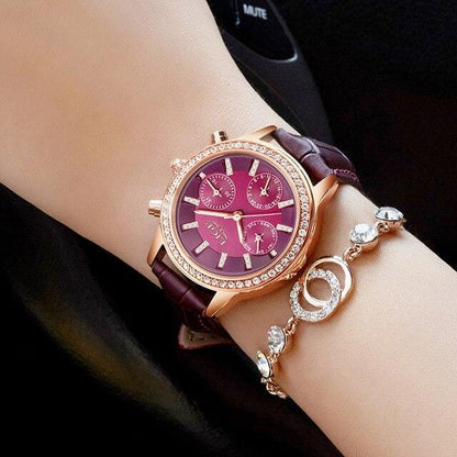 Casual Leather Ladies Dress Watches
